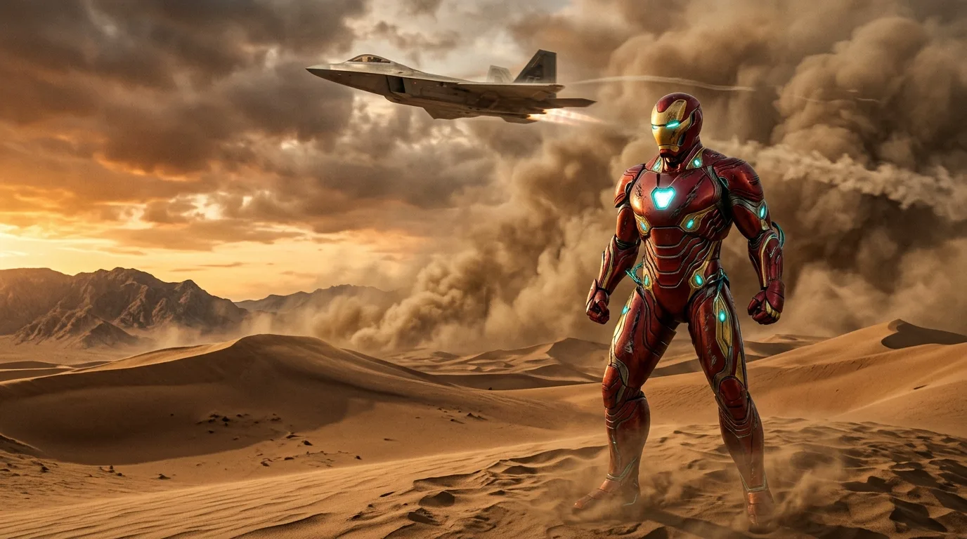 Iron Man & Fighter Jet Marvel Action